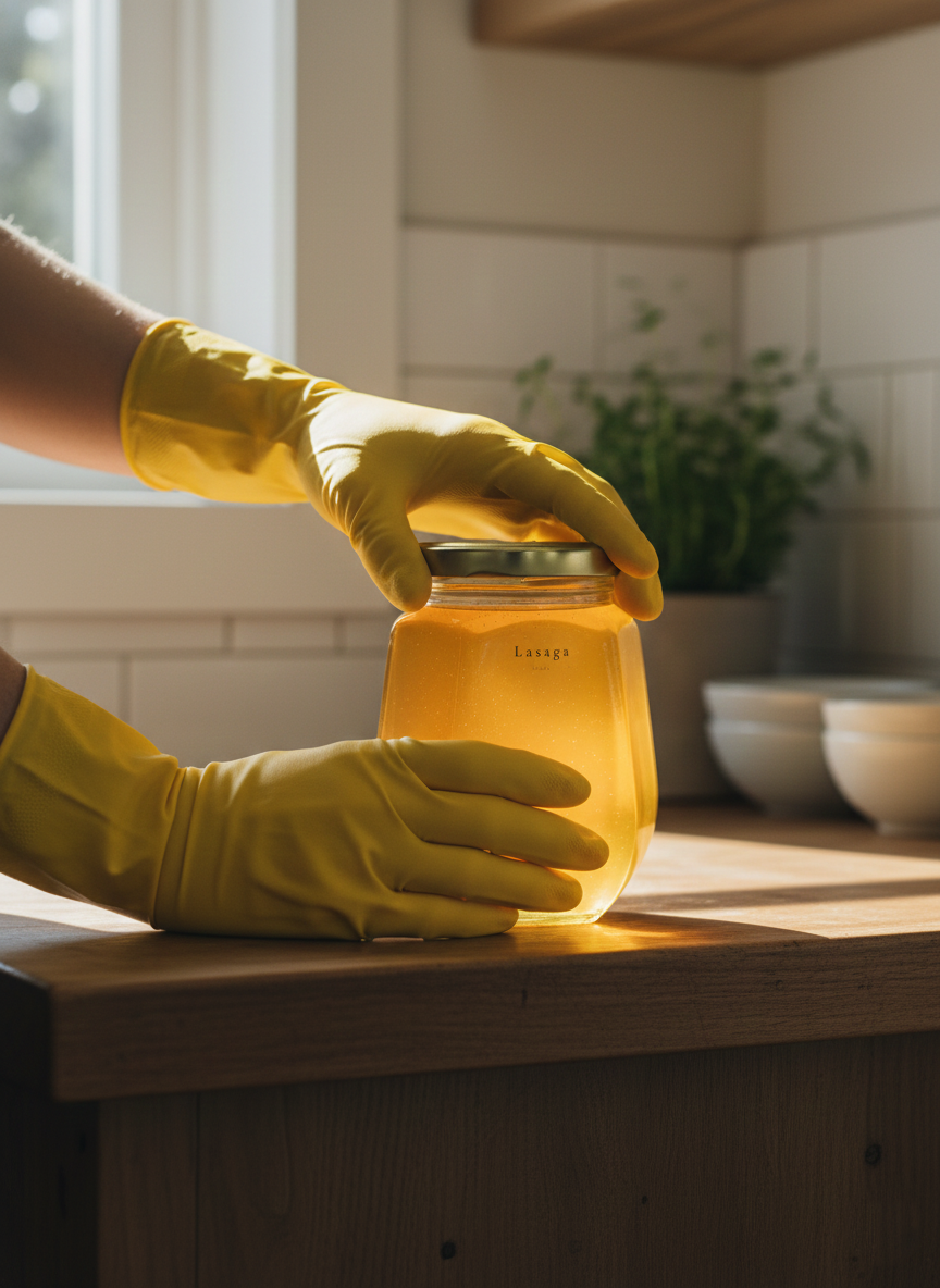 Hand bottling honey